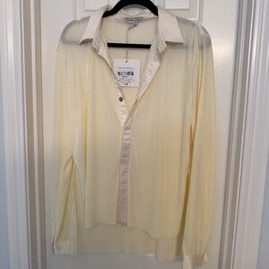 Cream button down NWT